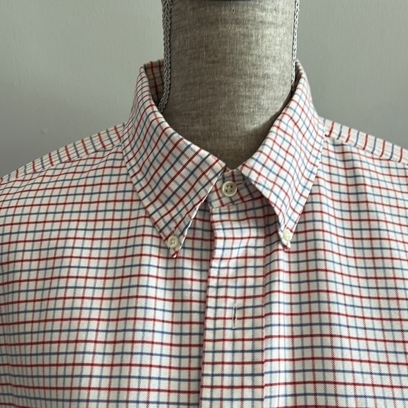 Ralph Lauren size Large Big Shirt 100% cotton red white and blue button down. - Picture 2 of 5
